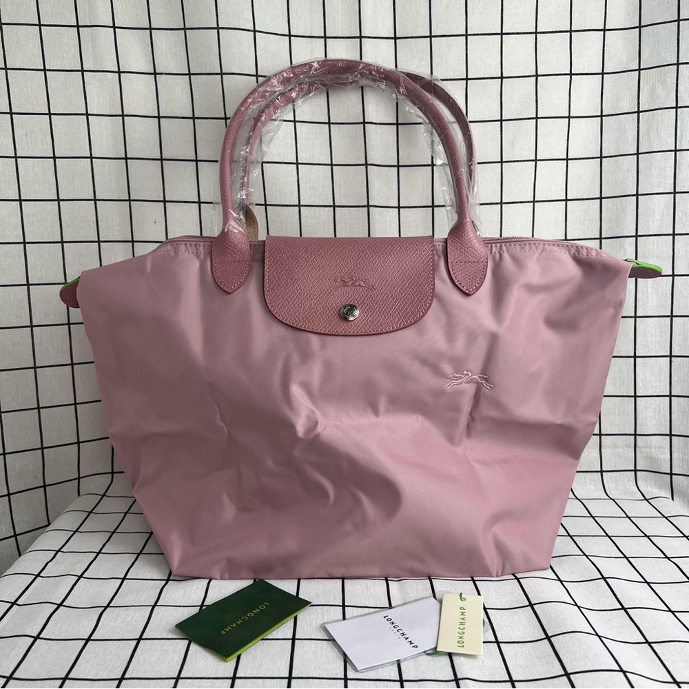 NWT Longchamp Le Pliage Original Large Shoulder Nylon Bag Tote baby Pink